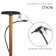 ONLYTOP bicycle pump, 57 cm, mix color