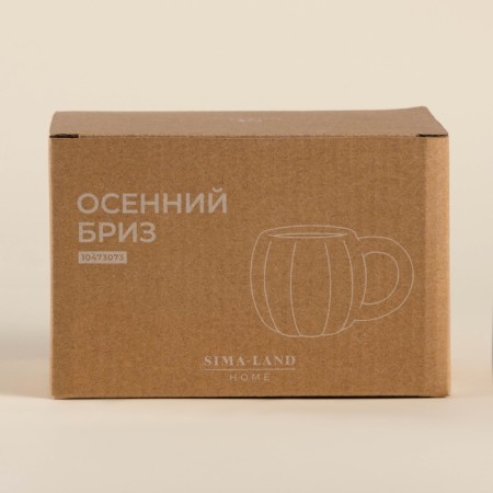 Sl Home mug "Autumn breeze", 14 × 10 × 8.8 cm, white color-5