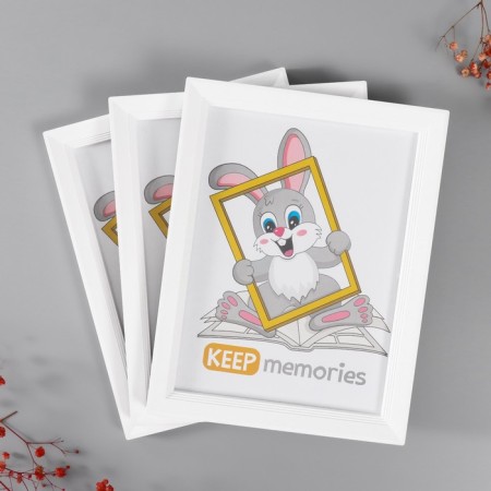Set of photo frames plastic L-5 15x21 cm (3 pcs.), White