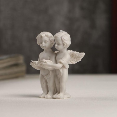 Polystone souvenir "Snow -white angels with the book" 5.7x4.4x3.3 cm-1
