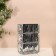 Vase for flowers "Monard" made of glass, silver 20 x 13.5 x 9.5 cm