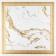 Palette packaging for flowers "white marble", matte, white-gold 57 x 57 cm