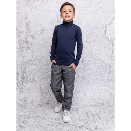 Turtleneck for a boy, height 122 cm, blue color-5