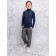 Turtleneck for a boy, height 122 cm, blue color