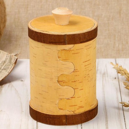 TUES "Bear", 8 × 8 × 12 cm, birch bark-2