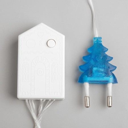 Garland “thread” 10 m, IP20, transparent thread, 100 LED, glow blue, 8 modes, 220 V-3