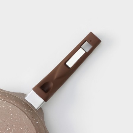 Pancake pan “granite Brown”, D = 20 cm, plastic handle, anti -stick coating, brown color-3
