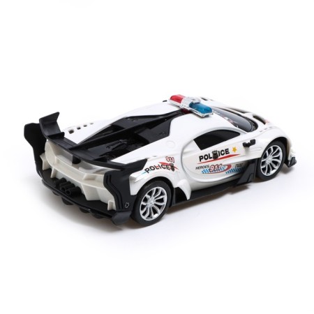 Radio -controlled “Police” machine works on batteries, white color-2