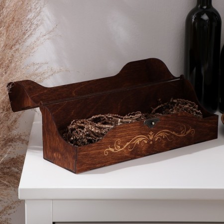 ADELICA's wine box "Tuscan", 33.5 × 10 × 10.2 cm, color dark chocolate-3