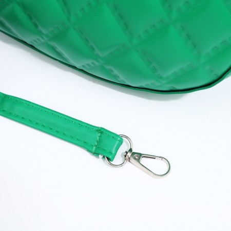 Baget bag with zipper, green color-5