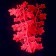 Silicone Aquarium plant, glowing in the dark, 6.5 x 18 cm, red