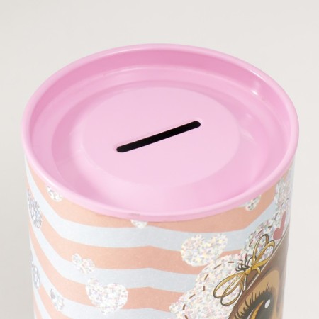 Копилка металл "Совята и сердечки" МИКС 15х8,5х8,5 см-5