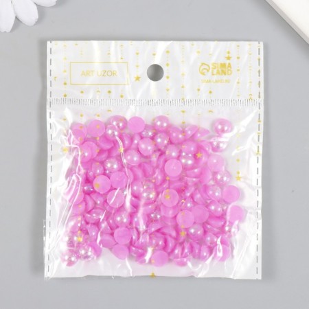 Decor for creativity plastic "Half of beads. Lilac" 20 g 0.8x0.8 cm-4