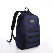 Youth backpack from lightning textiles, USB, 5 pockets, blue color