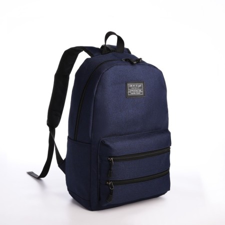 Youth backpack from lightning textiles, USB, 5 pockets, blue color