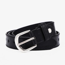 Children's belt, width 2.3 cm, screw, buckle metal, black color