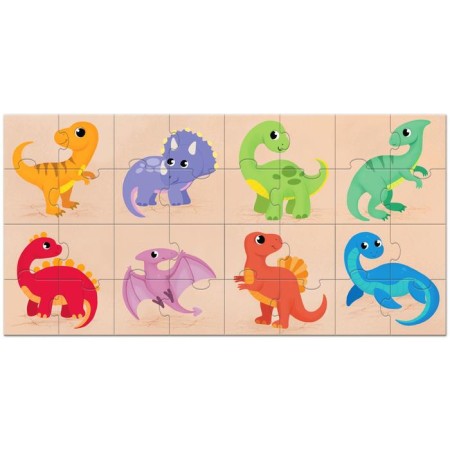 Puzzles 8 in 1 "kids-dinosaurs", bilateral-1