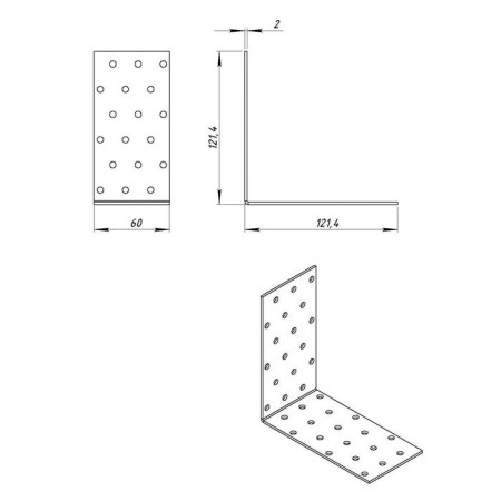 Fitty corner 120 x 120 x 60 x 2 mm, galvanized-1