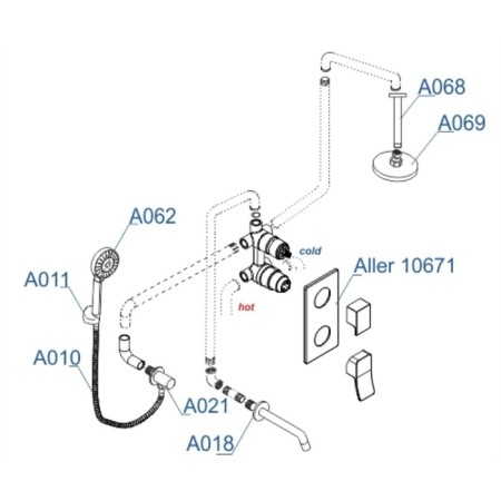 The shower system wasserkraft a171668, built -in, tropical shower, shower, chromium-2