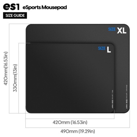 Pulsar ES1 Mouse Pad 3MM XL 490x420 Black game rug-3