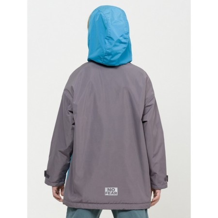 Windbreaker for boys, height 158 ​​cm, gray color-6
