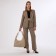 Shopper bag, outer pocket, beige color