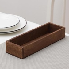 A tray for the supply of cutlery of the share, 25 × 8 × 4 cm, brown color