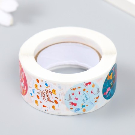 Stick Paper "Bright moments. Gratitude" d = 2.5 cm 500 pcs in a roll 3x6.5x6.5 cm-2