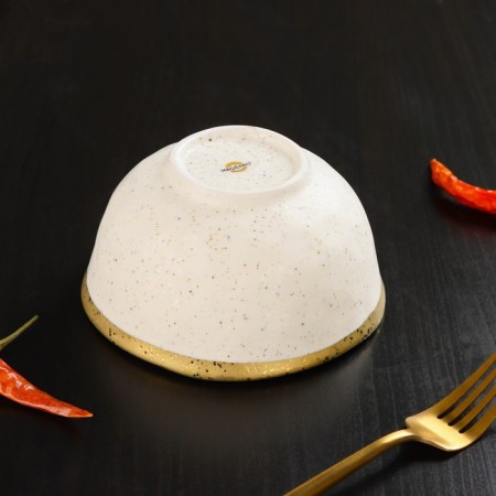 Porcelain salad Magistro poursephona, 500 ml, d = 13.6 cm, beige color-2