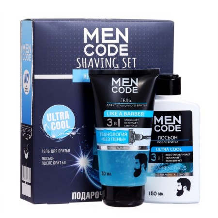 MEN CODE Gift Set: Ultrace shaving gel, 150ml + lotion after shaving, 150ml-5