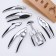 Nadoba undina tools set, matte chromium, 7 items