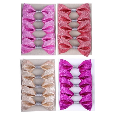 New Year's decor for the Christmas tree "Bows" set of 5 pcs., Mix color-4