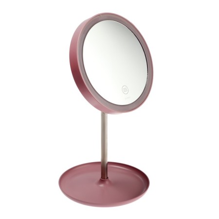 Cosmetic mirror Energy EN-758, LED backlight, D = 15 cm, 4HAAA (not in the kit), pink-1