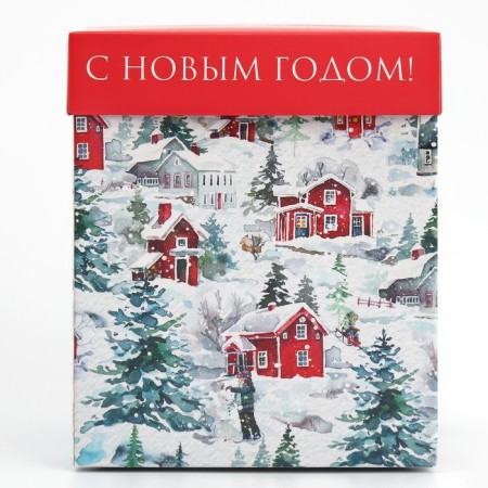 Folding box with 3D effect “Welcome to the New Year”, 11 x 11 x 13 cm, New Year-4