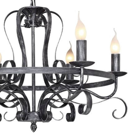 Palermo chandelier, 6x60W E14, black color-2