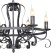 Palermo chandelier, 6x60W E14, black color