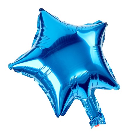 Foil ball 9 "Star", blue
