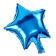 Foil ball 9 "Star", blue