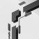 The internal corner connector for the Technical TRX010ICL-21B, 10x3.8x10 cm, black color is black