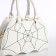 Youth bag with a zipper, white color