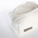 Cosmetic bag at the lightning textura, white color