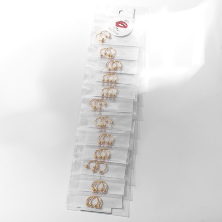 Circular in an eyebrow (piercing), ball, d = 10 mm, pair, color gold (indivisible packing 12 pairs, price per pair)-2