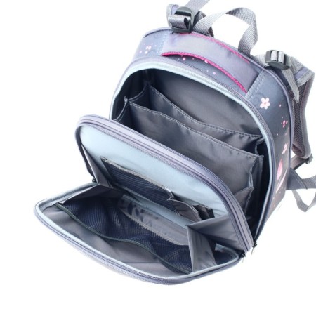 School backpack 38 x 30 x 16 cm, ergonomic back, stavia "flamingo" multicolor/gray-7