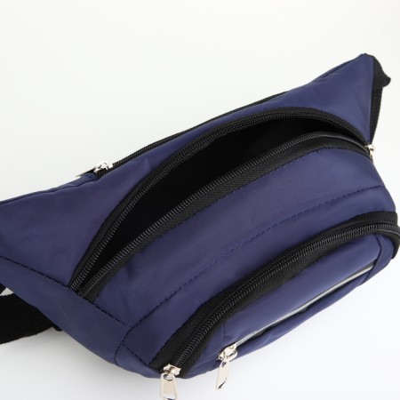 Lightning waist bag, 3 outer pockets, blue color-5