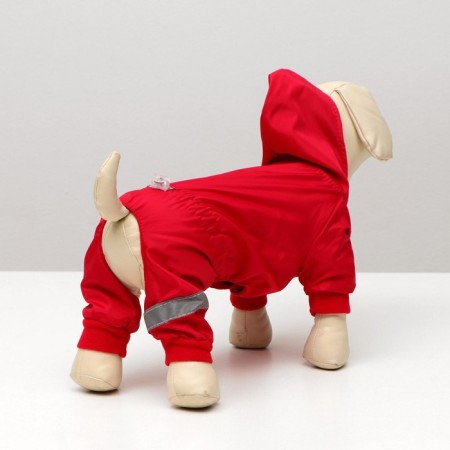 Options for animals "Firefighter", fleece, XS (DS 18-20, Osh 24, OG 27-30 cm) Red Red-3