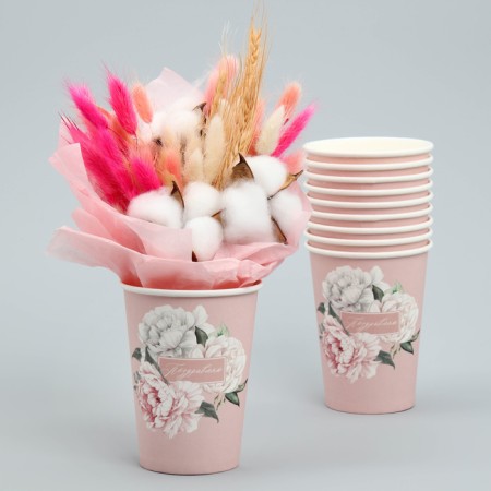 A glass for flowers "Congratulations", 350 ml-3