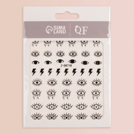 Nail stickers "TRASH", the color is transparent/black-2