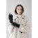 Female gloves, size 8.5, without insulation, black color