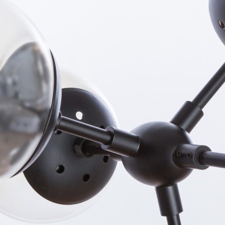Bolla chandelier, 12x60W E14, black-3