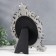 Photo frame Polystone 10x15 cm "lush leaves" Elevated silver 28x19 cm